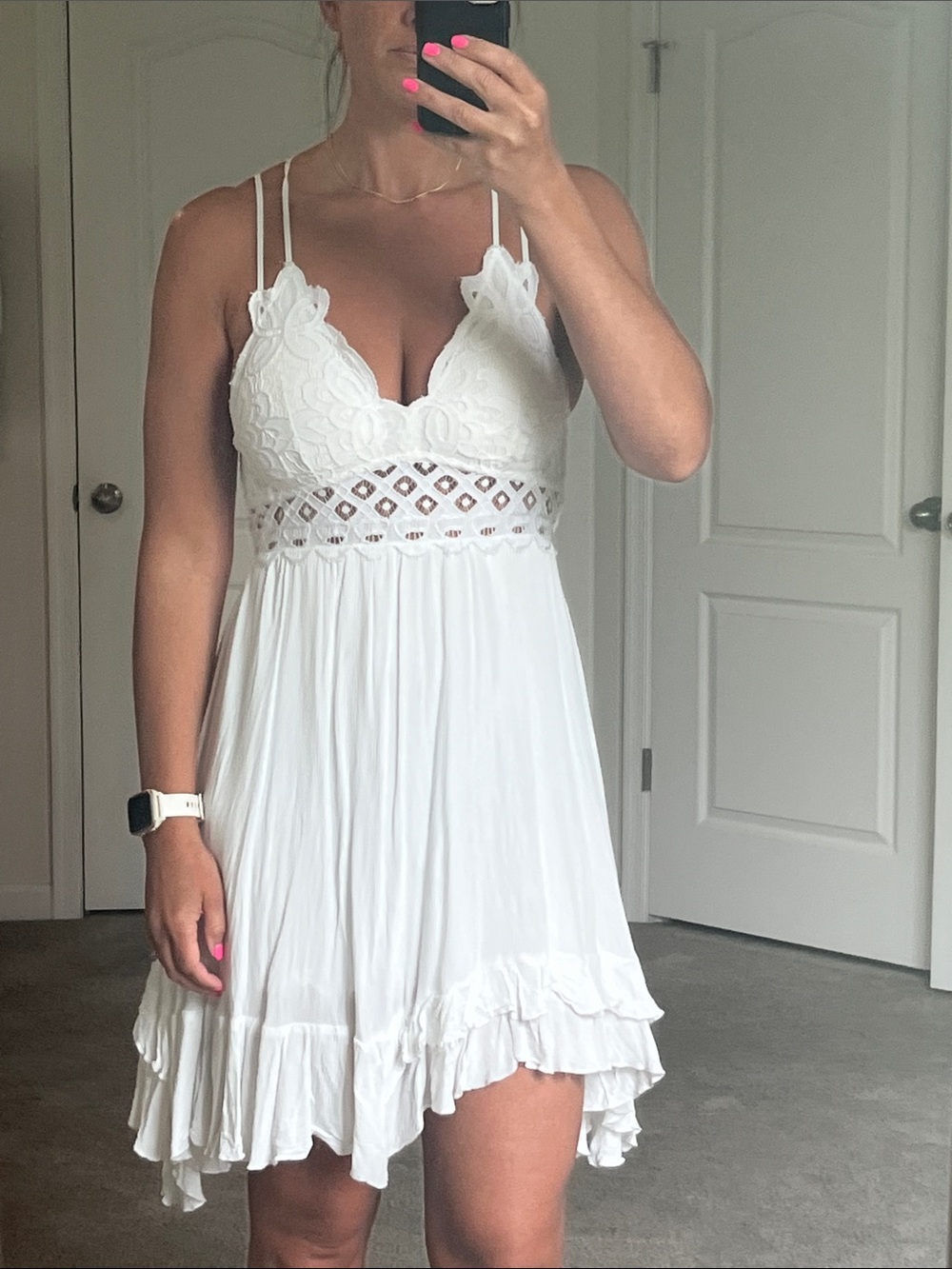 White boho dress